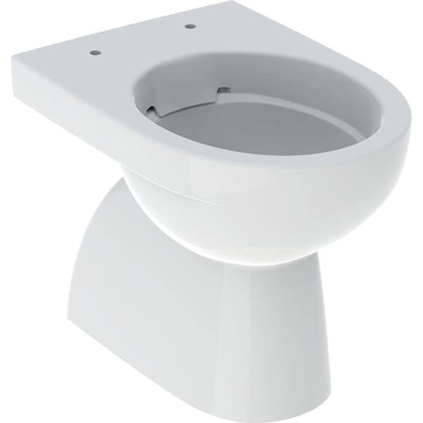 Geberit Renova Stand-WC Tiefspüler, Abg.verti teilgeschl.Form, Rimfree, weiß