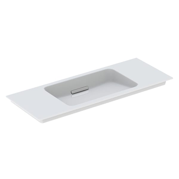 Geberit ONE MWT, 105x40cm, CleanDrain v.Ausld o.Hl., Ül.verd., weiß Tect/hgl.verchr.