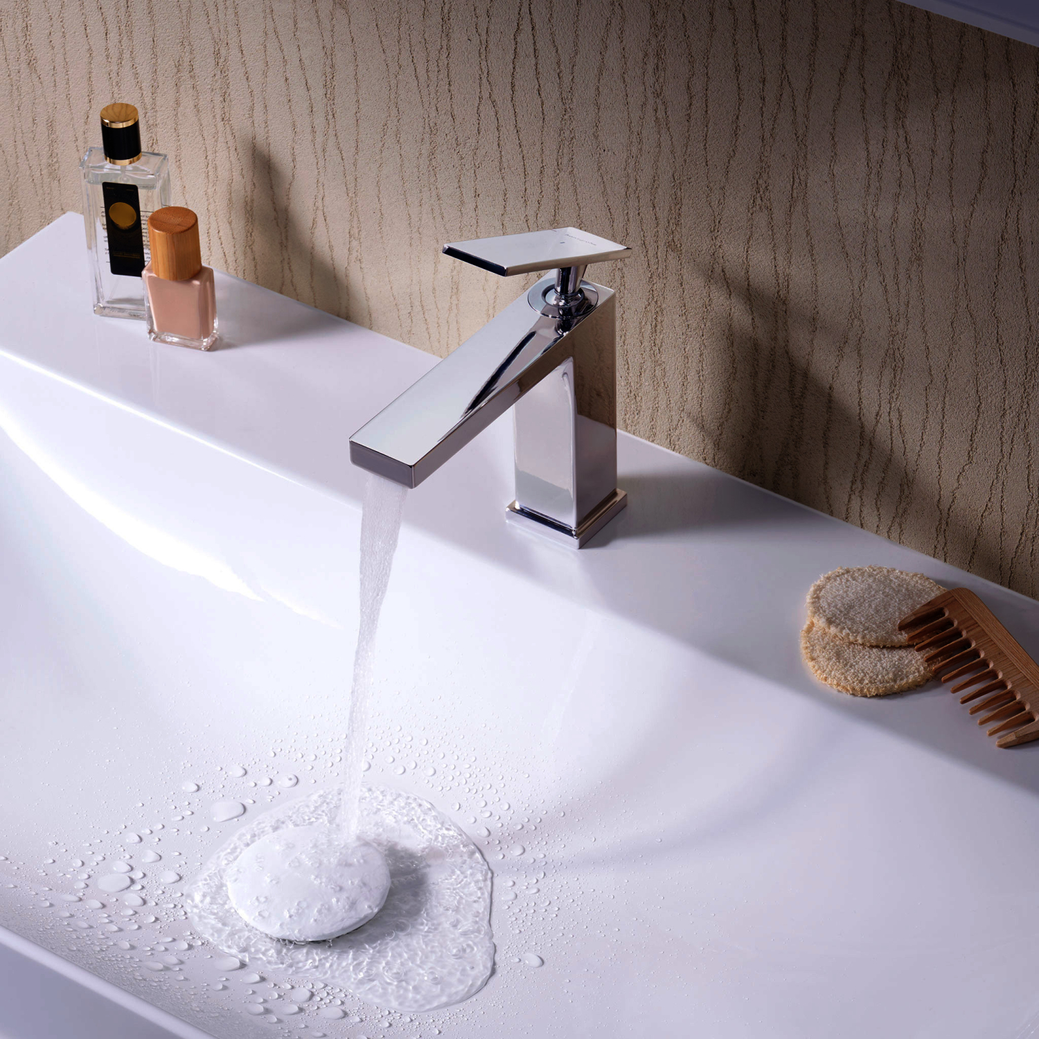 Hansgrohe WTM 110 Tecturis E CoolStart  EcoSmartu.  m. Zugstangen-Ablaufg. chrom