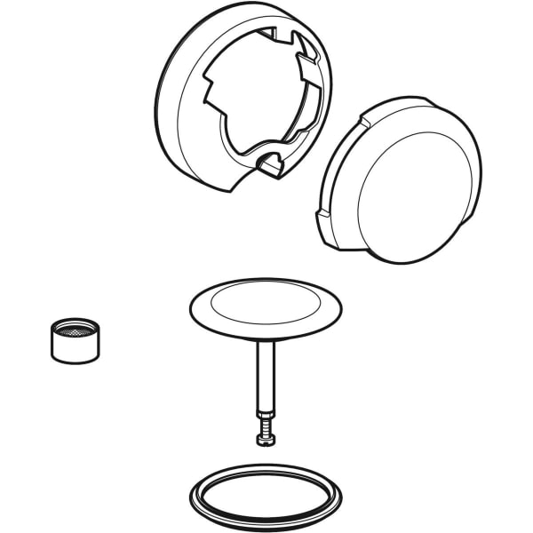 Geberit Fertigbauset für Badewannenablauf mit Zulauf, d52-13, chrg Geberit Fertigbauset für Badewannenablauf mit Zulauf, d52-13, chrg