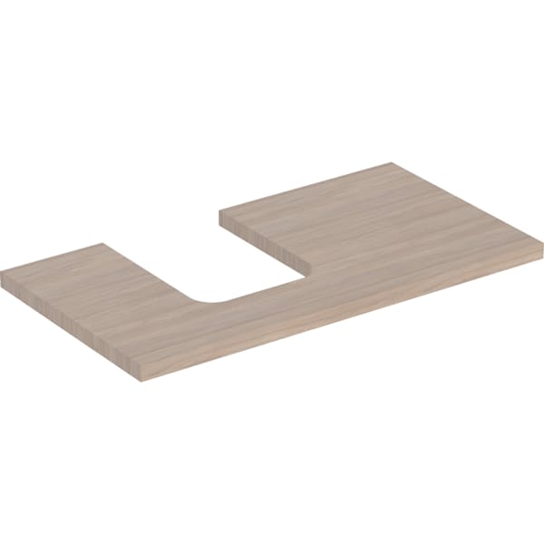 Geberit ONE WT-Pl. Aus li für AWT Schalenform 90x3x47cm, Eiche