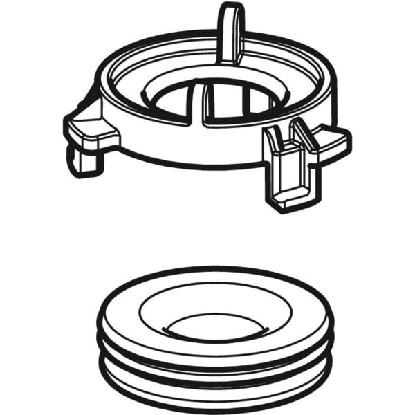 Geberit Set Bajonettverschluss mit Lippendichtung, zu Urinalsteuerung