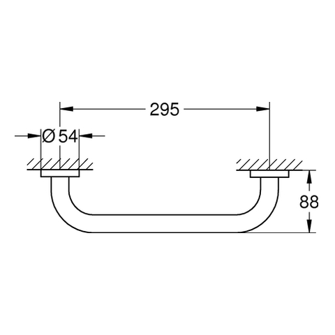 GROHE Wannengriff Essentials 40421_1 295mm Metall supersteel