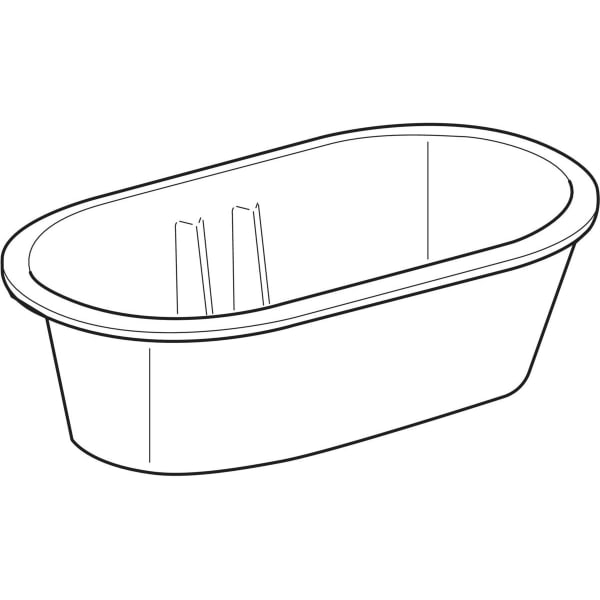 Geberit Bambini ovale Badewanne 51,5x25,7x91cm, weiß
