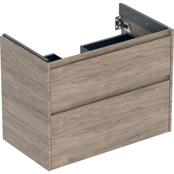 Geberit Renova Plan US f. WT, m. 2 Schubladen 79,4x60,6x44,6cm, Nussbaum hickory