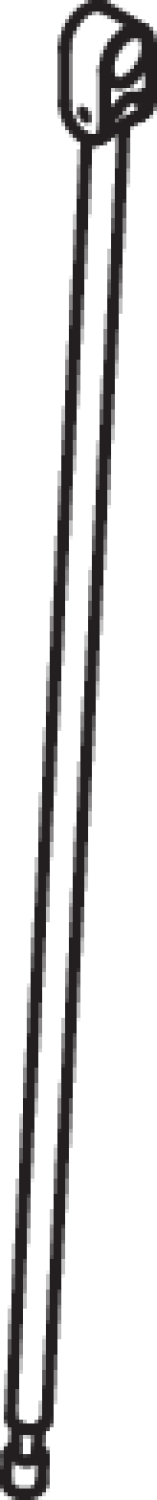 HEWI Bodenstütze f.SK-Griffe 950.50., L:733mm, Edst., Anb. farbig signalweiß
