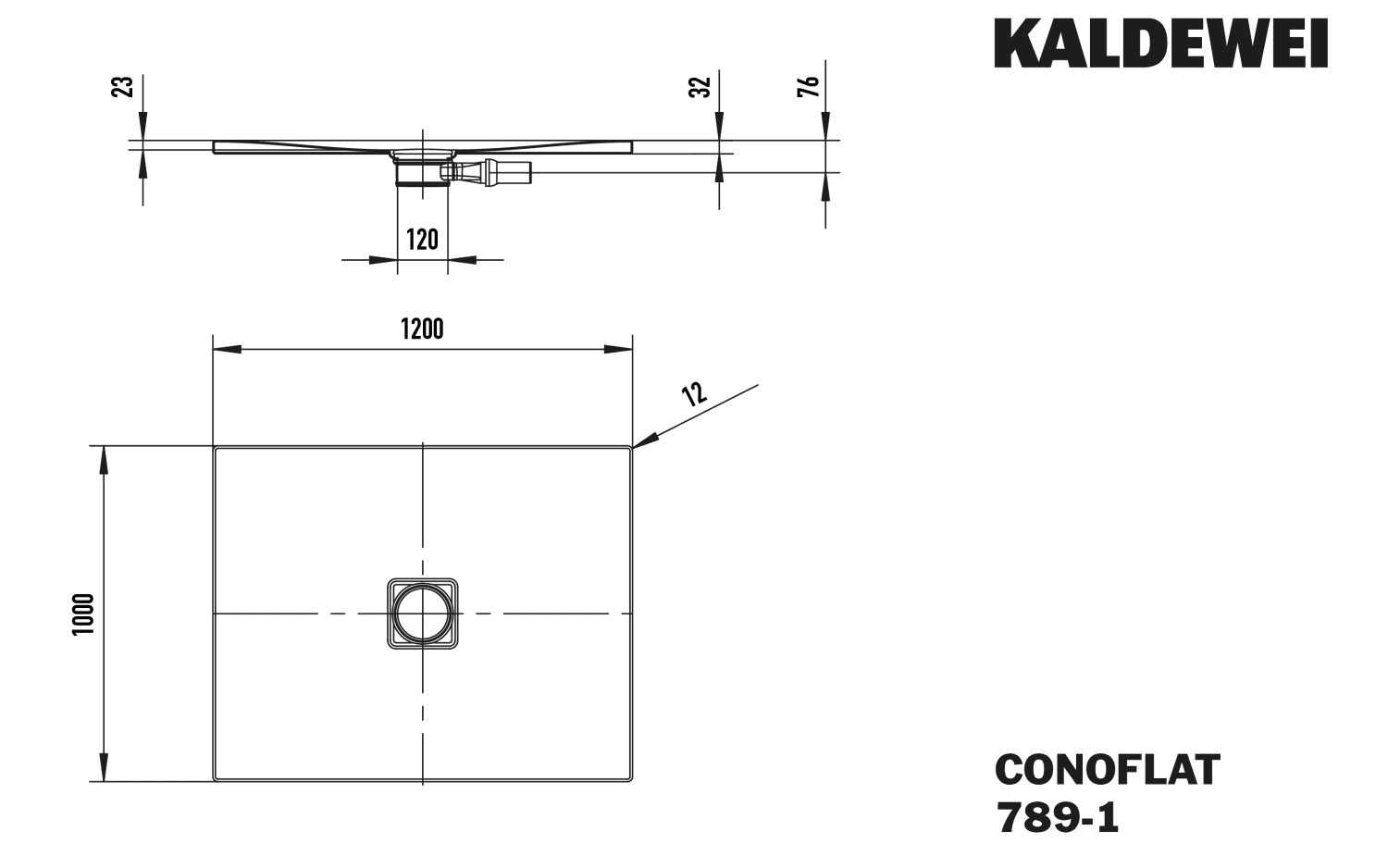 KA DW CONOFLAT Mod.789-1,1000x1200mm, pergamon,Perl-Effekt