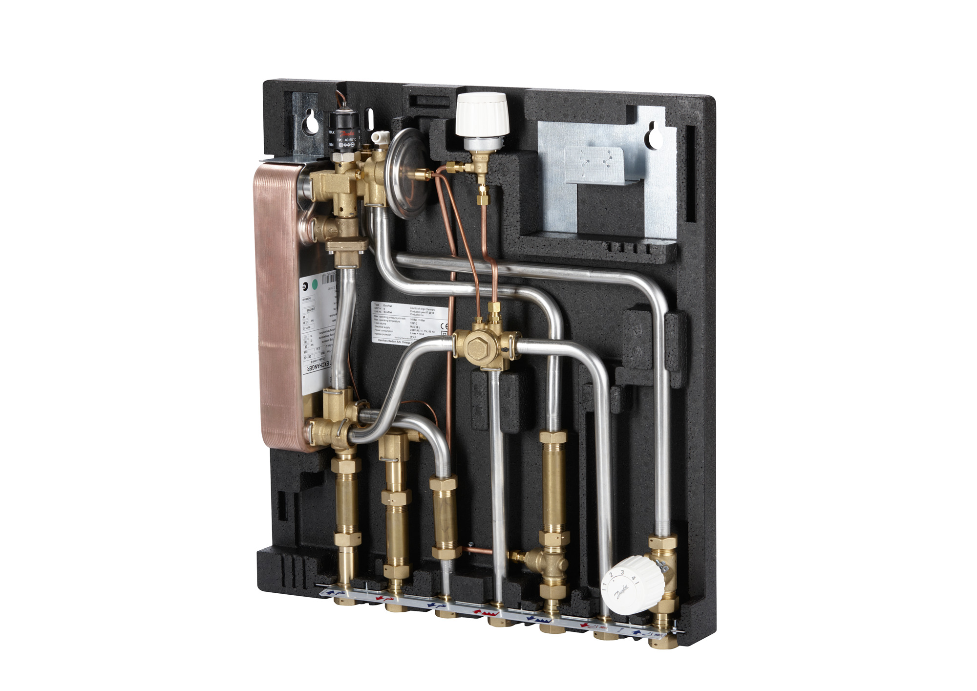 Danfoss Wohnungsstation Evoflat FSS 1 HT-Heizung, 37kW, Dämmhaube