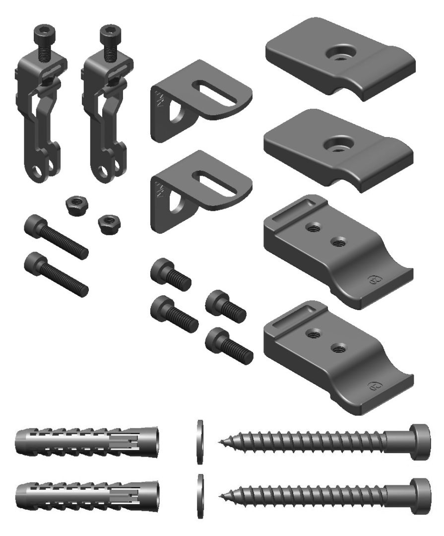 Abstandshalter-Set 6 RAL9016