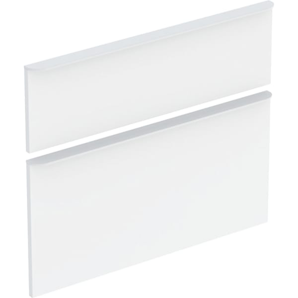 Geberit Schubladenfronten (2 St.) mit Griffe weiß hochglanz, zu SmyleS WTU B: 75cm