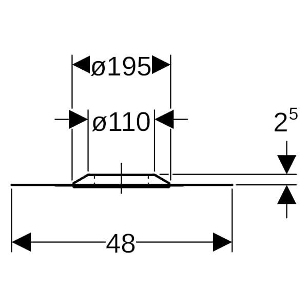 Geberit Feuchtigkeitsabdichtung mit Anschlussfolie Sarnafil PVC d110