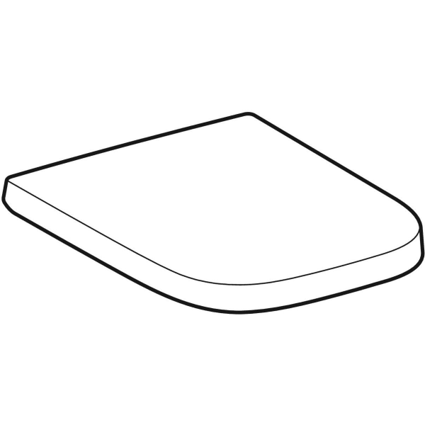 Geberit Renova Plan WC-Sitz, eckiges Design QuickRelease, f.WC teilgeschl. Form weiß