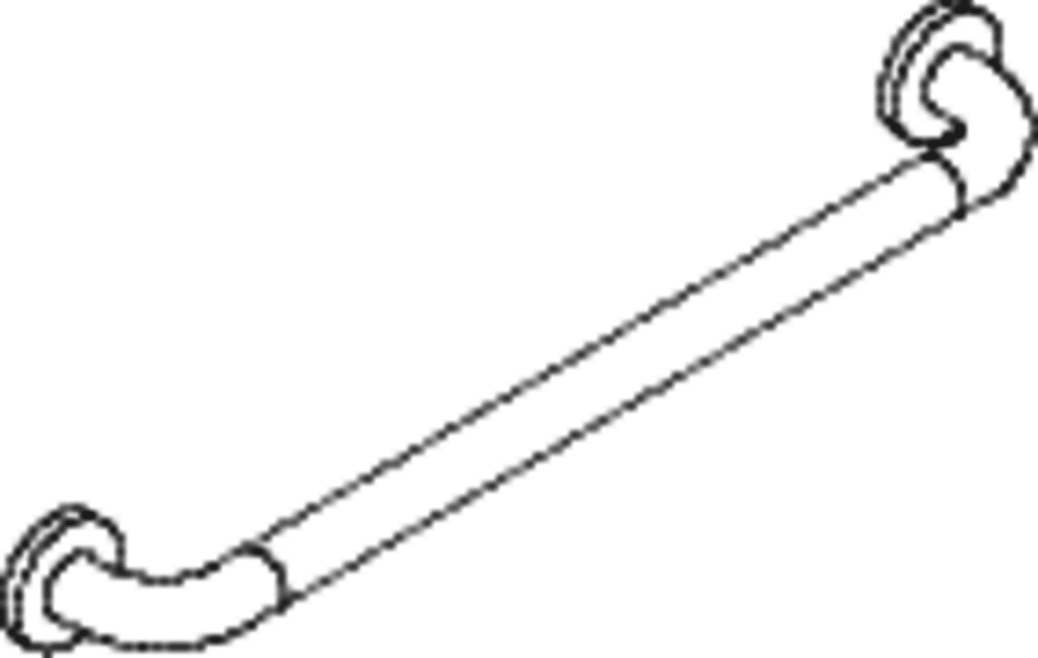 HEWI Badetuchhalter Ser 477 BA1.1, d:33mm AM:600mm reinweiß