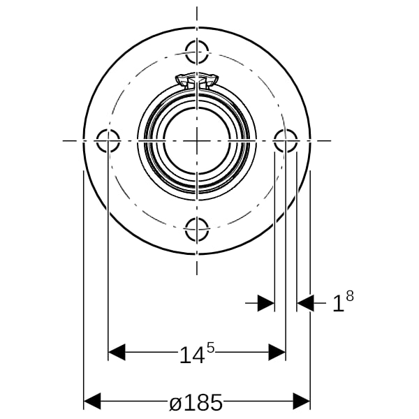 Geberit FlowFit Flansch PN10/16, mit Presseinheit SiBr d75-PN10/16