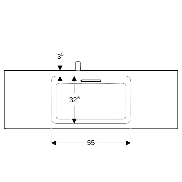 Geberit ONE WT, 120x40cm, CleanDrain v.Ausld. o.Hl., Ül.verd., weiß Tect/hgl.verchr.