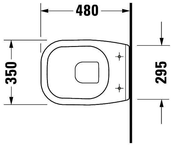 DU Wand-WC D-Code Compact 480 mm Tiefspüler, weiß