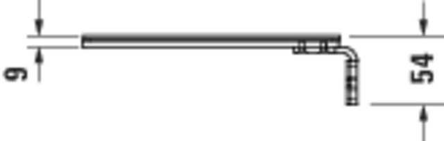 Duravit Ablage für Brausestange 214mm Chrom
