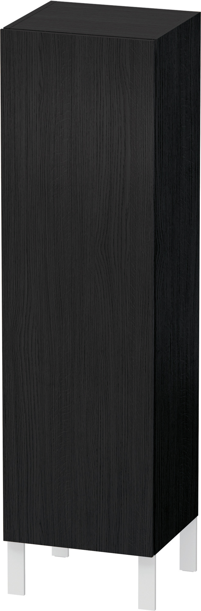 Duravit Halbhochschrank L-Cube 363x400x1320mm 1 Tür, TA li., Eiche Schwarz
