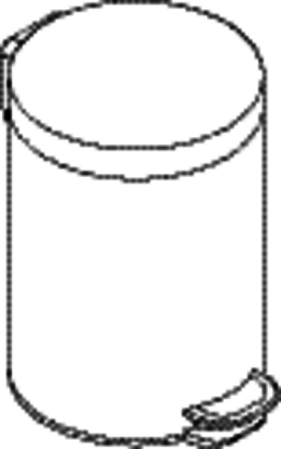HEWI Abfallbehälter, 5 l, Soft Close Edelstahl, matt weiß beschichtet
