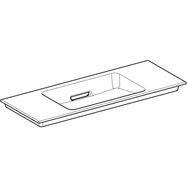 Geberit ONE MWT, 105x40cm, CleanDrain v.Ausld o.Hl., Ül.verd. weiß Tect /chrom gebü.