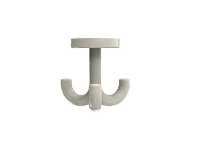 HEWI Dreifachhaken Ser 477, d:50mm, drehbar reinweiß