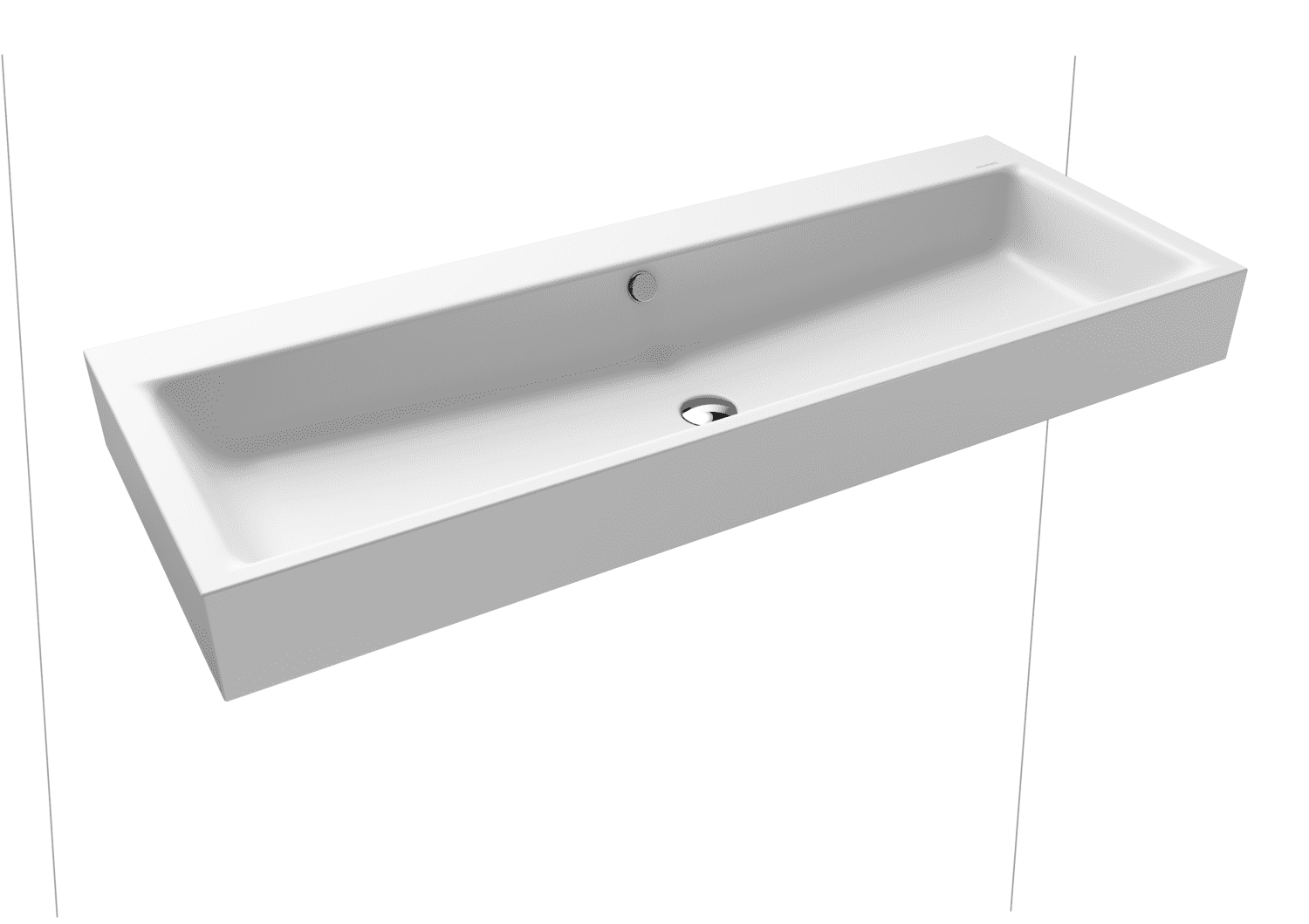 KA WB PURO WANDWASCHTISCH Mod.3167,1200x 460mm,alpinweiß matt,PEFF,AD,mÜL,chr