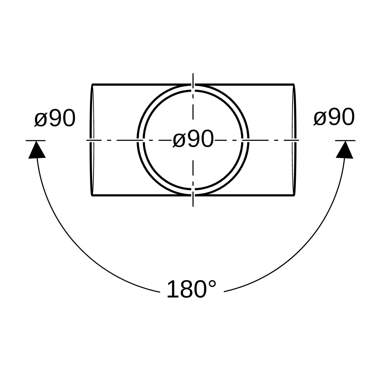 Geberit Silent-db20 Bogenabzweig 88,5Gr zweifach d90/90