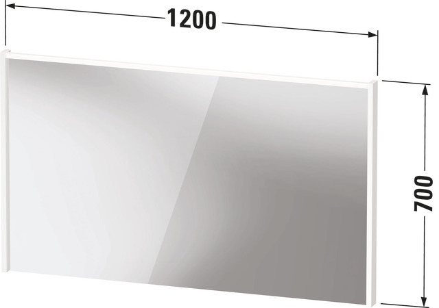 DU D-Code 2.0 Spiegel, m.LED Bel., 1200x700x48, Fjordgrün Matt