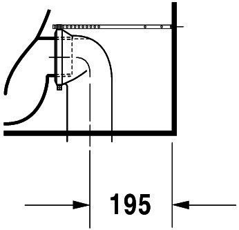 DU Stand-WC Kombi Starck 3 655 mm Tiefspüler,f.SPK,Abg.Vario,weiß,HYG