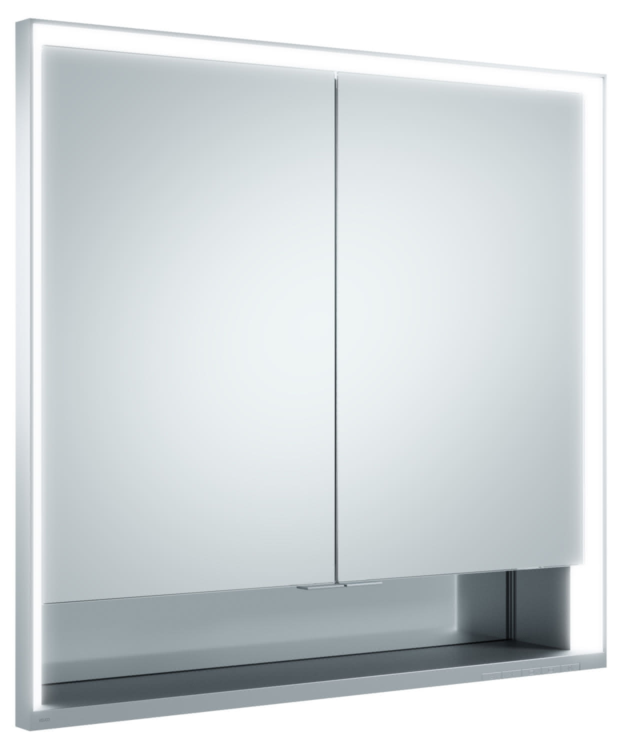 KEUCO SPS R. Lumos 14312, mit Ablagef., Einbau, silb-elox., 800x735x165mm