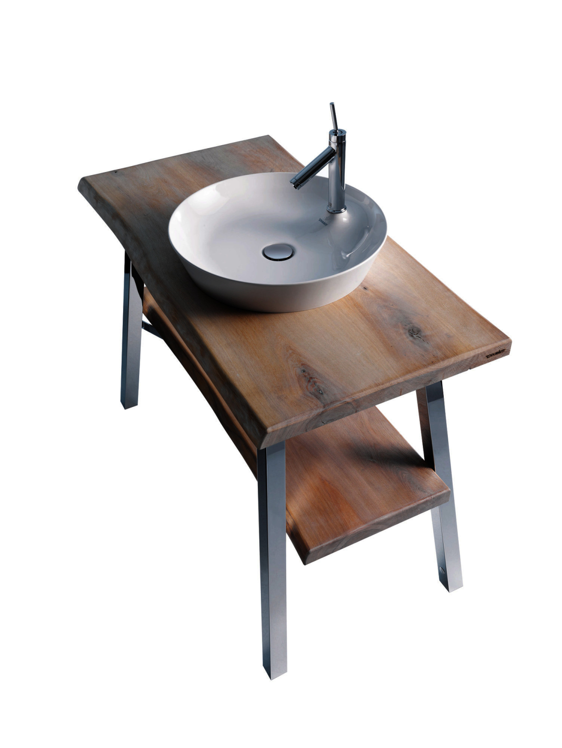 DU Aufsatzbecken Cape Cod 480 mm mit Armatureninsel, ohne ÜL, weiß