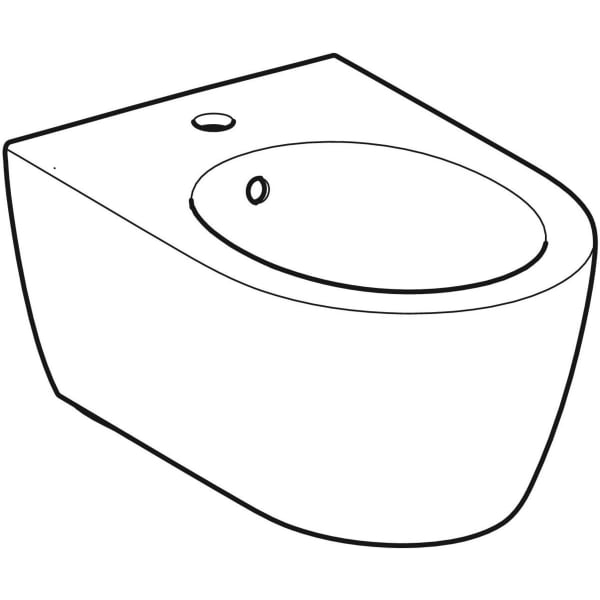 Geberit iCon Wandbidet, T:53cm mit Überlauf, weiß