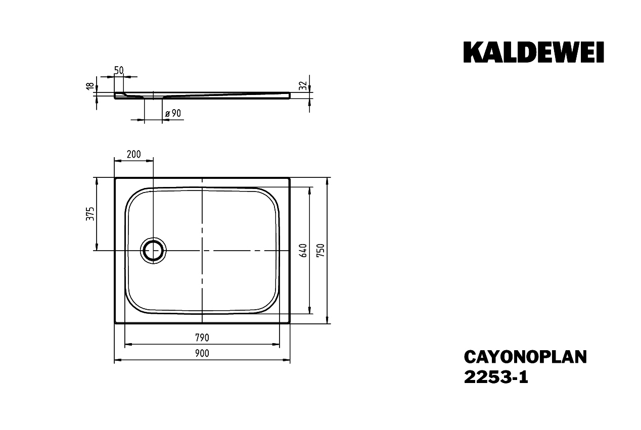 KA DW CAYONOPLAN Mod.2253-1,750x900mm, alpinweiß,Invisible Grip