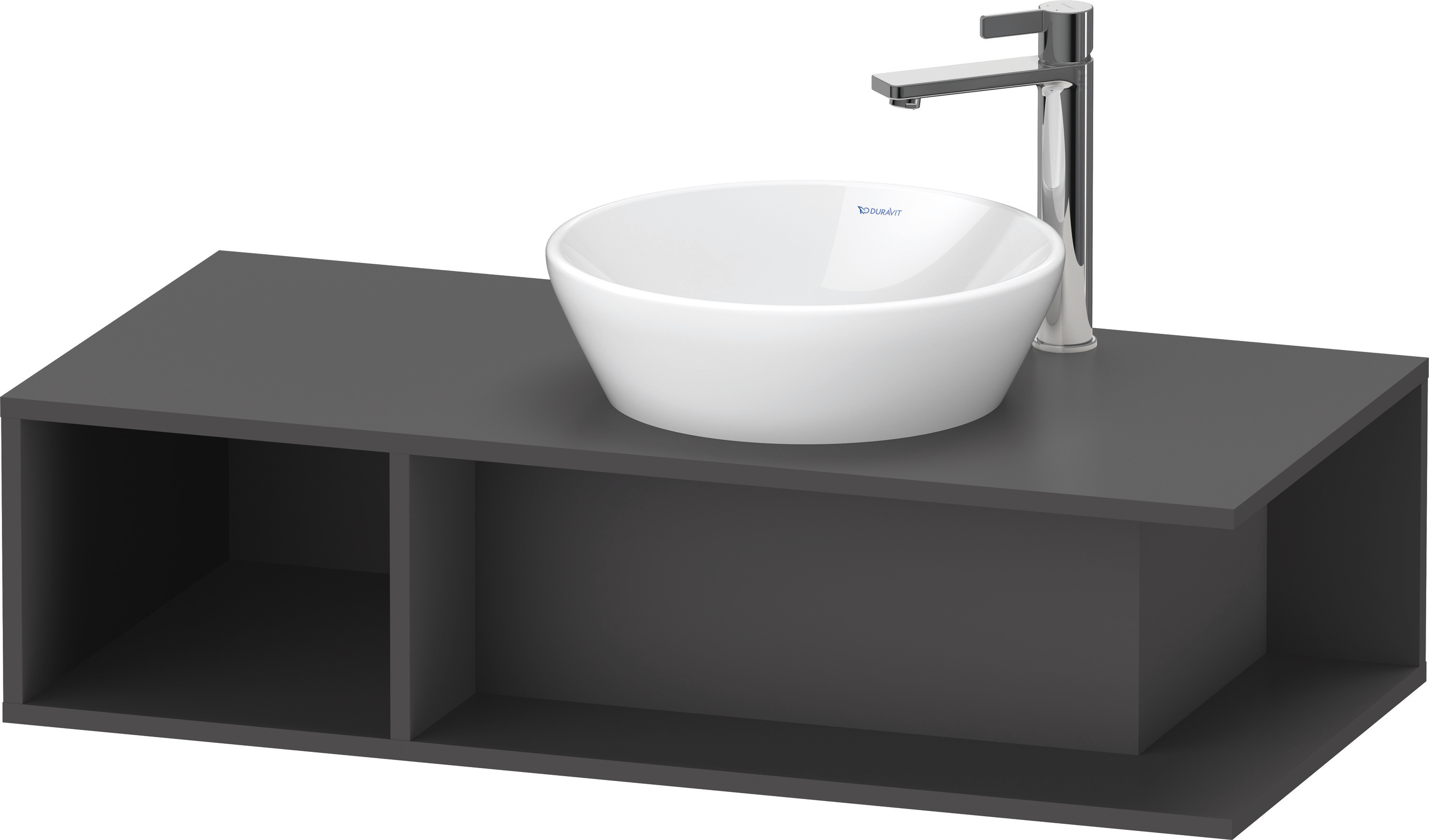 Duravit D-Neo WTU wandh.,1 offenes Fach l., 260x1000x480mm, Graphit Matt