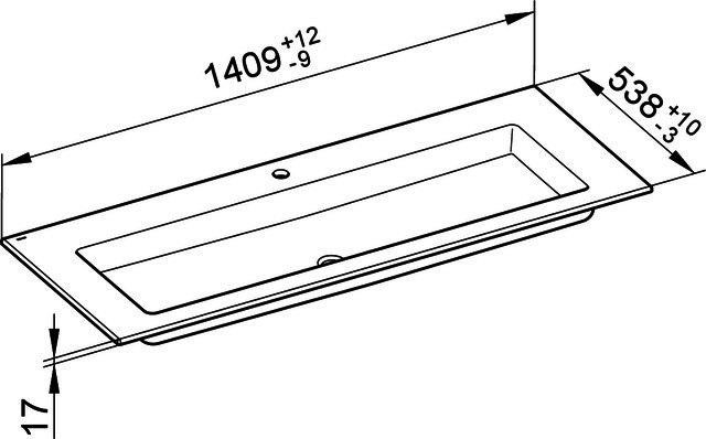 KEUCO Keramik-WT Royal 60 32160, für 1-Loch Armaturen, weiß