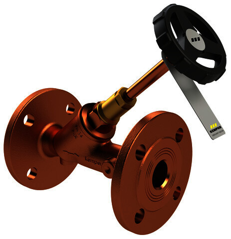 KEMPER Freistrom-Absperrventil Rotguss o.Entl. Flansch DN32 KEMPER Freistrom-Absperrventil Rotguss o.Entl. Flansch DN32