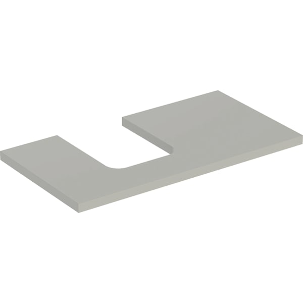 Geberit ONE WT-Pl. Aus li für AWT Schalenform 90x3x47cm, greige matt