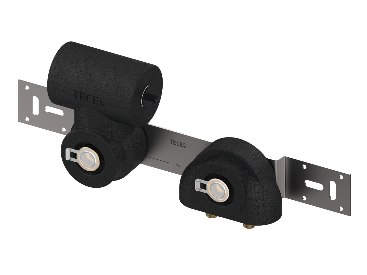 TECEflex Montageeinheit mit Hygienebox und U-Doppel-Ws 16x1/2", vorgedämmt