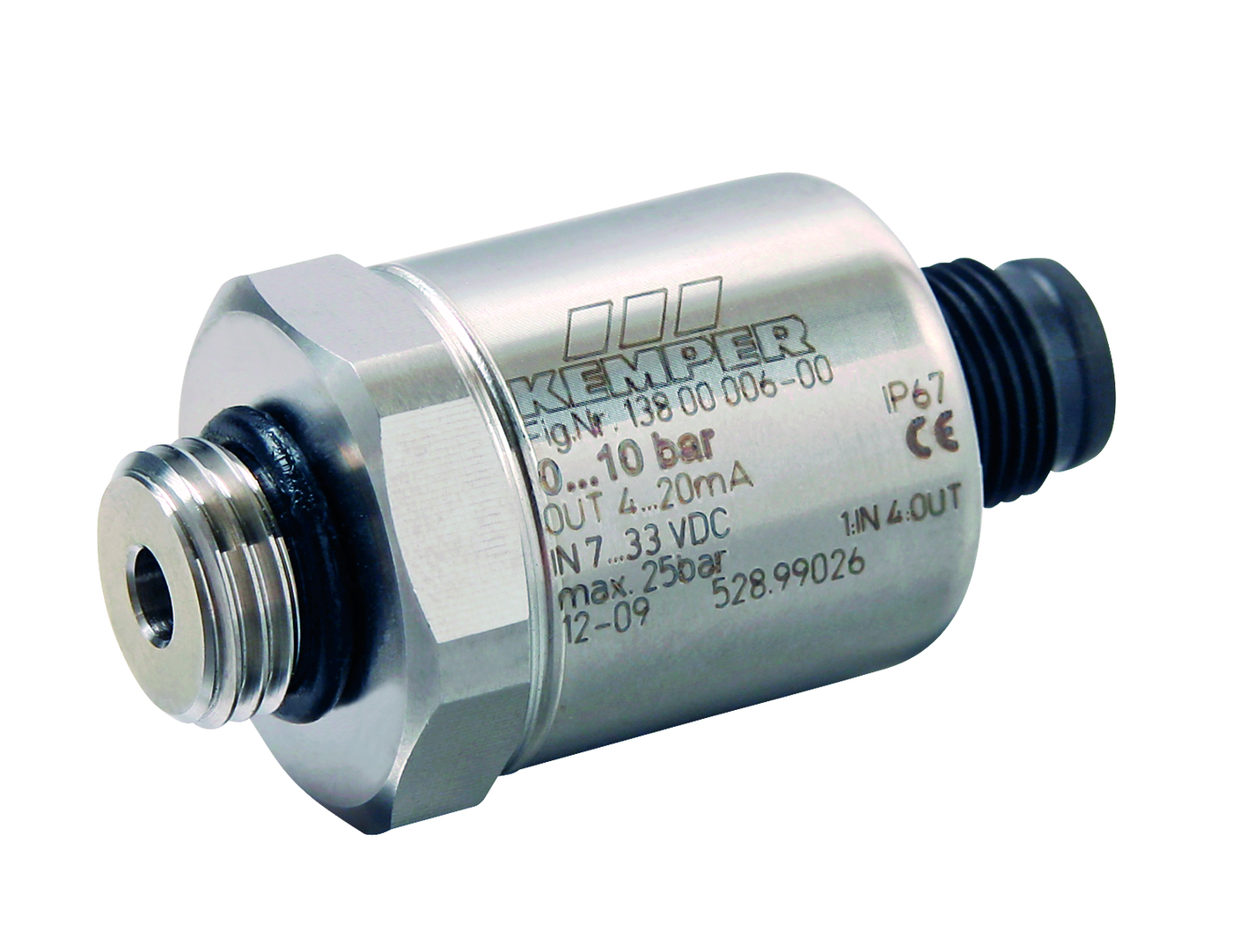 KEMPER Drucksensor f. TW-Systeme für GLT oder Handmessgerät