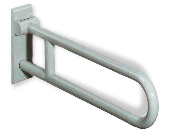 HEWI Stützklappgriff drehb. Ser 801, L:900mm, Stahlkern signalweiß