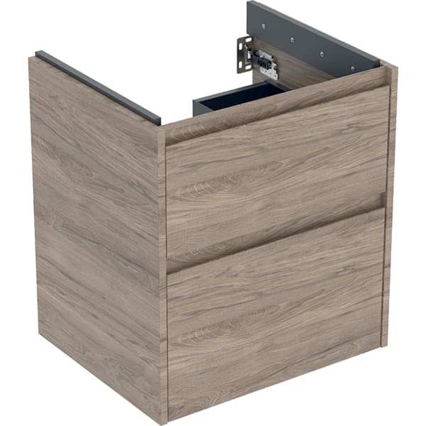 Geberit Renova Plan US f. WT, m. 2 Schubladen 54,6x60,6x44,6cm, Nussbaum hickory