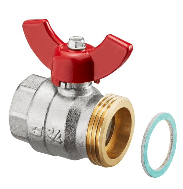 OVENTROP-Kugelhahn 1" für Anschluss an Edelstahl-Verteiler für HK-Anb., DN25
