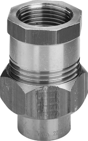 Viega Rohrverschraubung 94330G flachdichtend in 15mm x Rp1/2 Rotguss