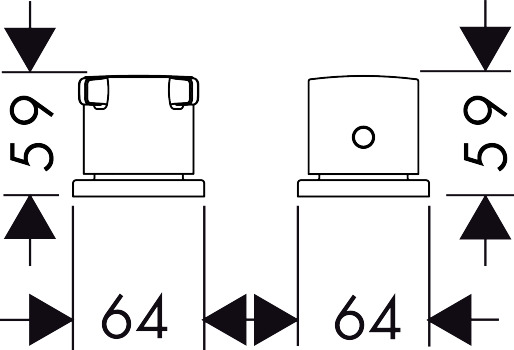 Hansgrohe 2-Loch Thermostat Axor Citterio E F-Set BGO Wannenrandmontage
