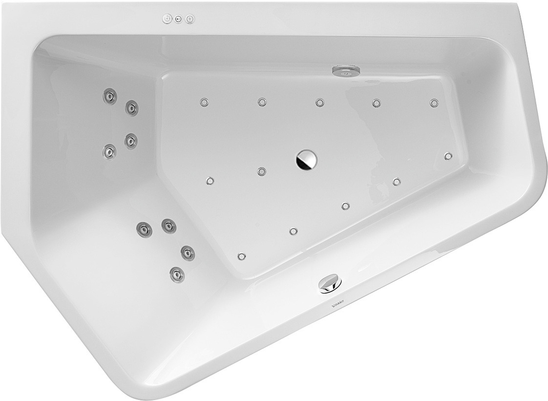 Duravit Paiova 5 Whirlw. 1900x1400mm Einbau Ecke L,Rückens.2 Pos.L,Combi P,Weiß