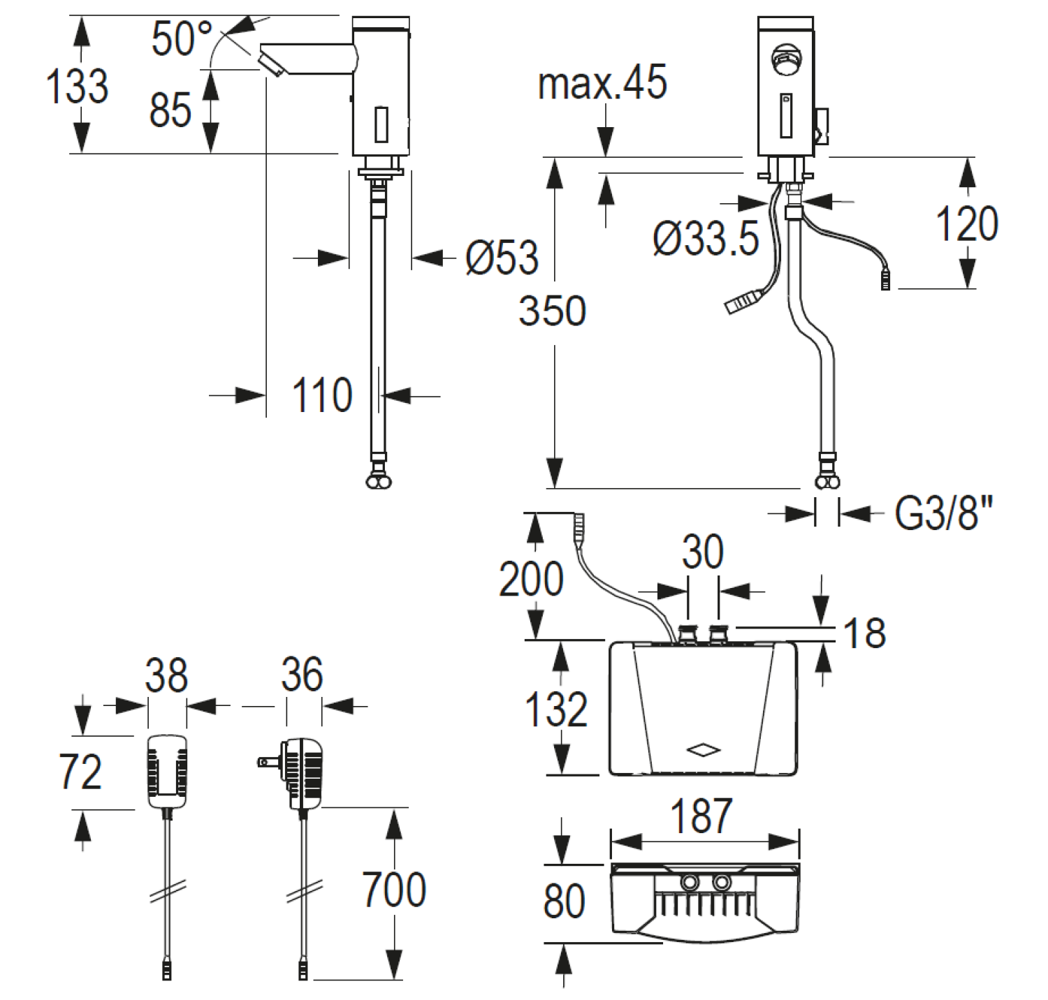 CONTI+ lumino+ el. IR Standarm. NetzAP Durchl.erh3,5kW/230V o.Ablg. Click+ L10c