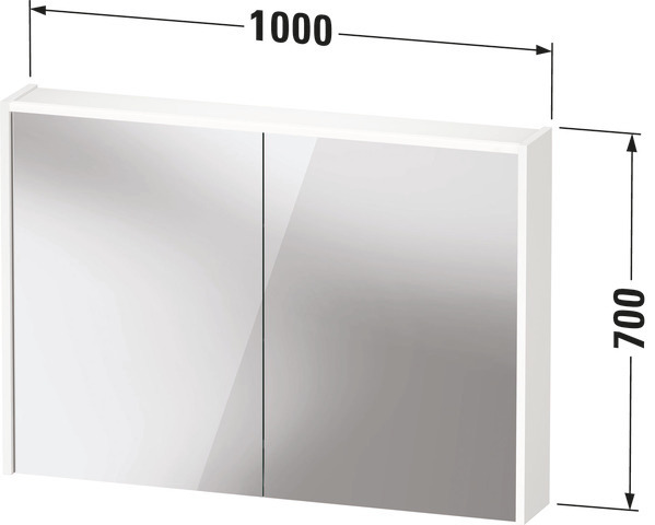 DU D-Code 2.0 SPS m.LED Bel., Türen 2, Steckd.1, 1000x700x148,Fjordgr.M., CH