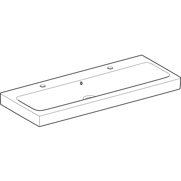 Geberit iCon Waschtisch, 120x48,5cm zwei Hl., m. Ül., weiß, KeraTect