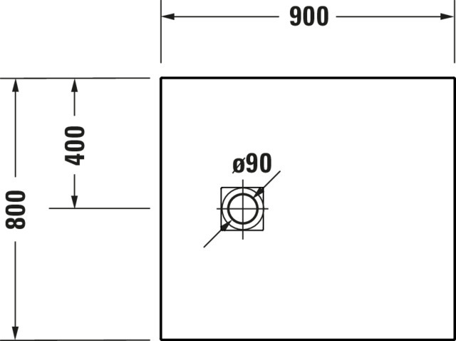 DU Sustano Duschwanne R.Ek 900x800x30 Mineralguss,Weiß