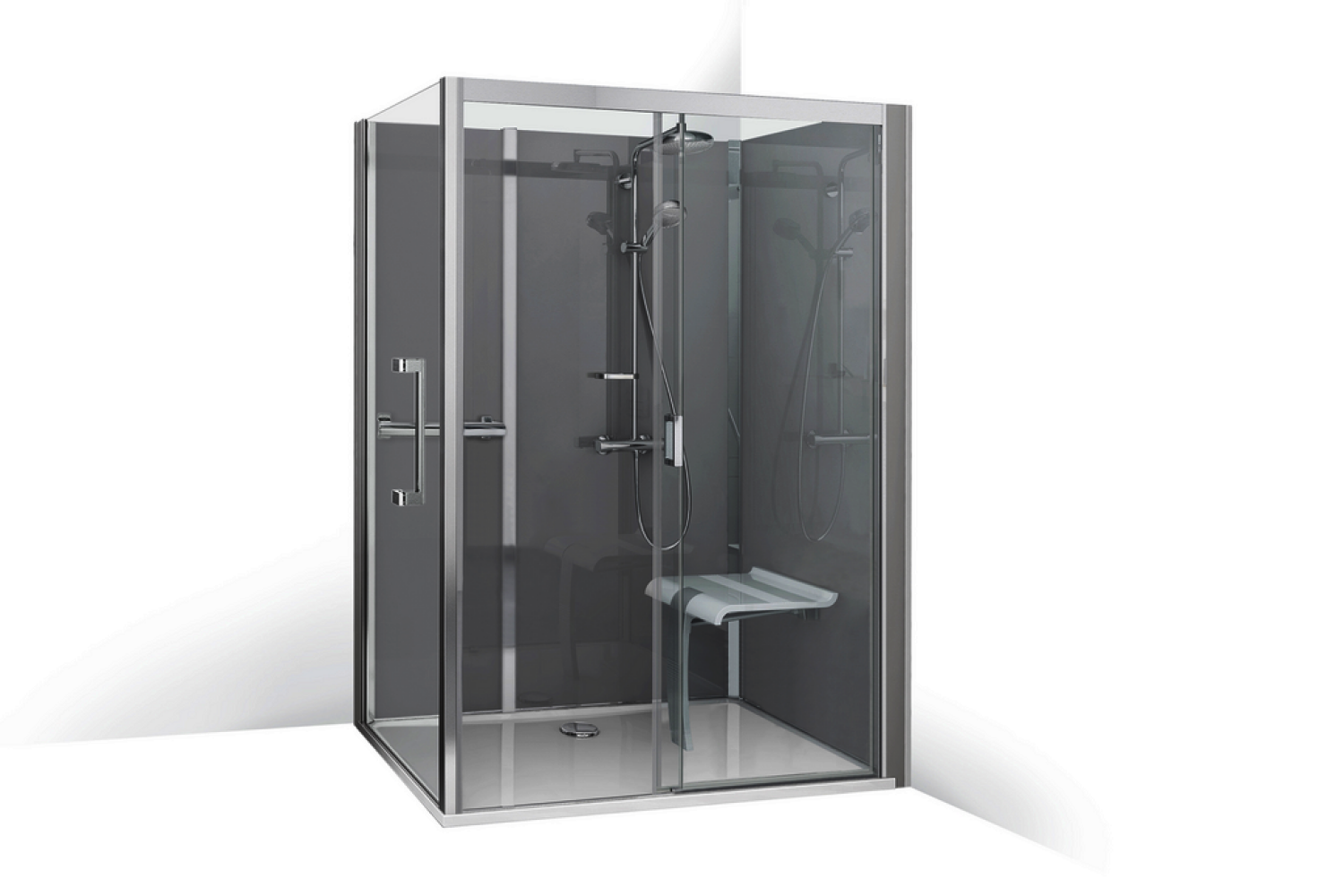 Roth Komplettdusche Vinata Comfort Eck Hoch anthrazit 1560x777 ESG klar